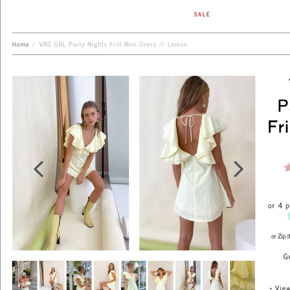 NEW NEVER WORN Vrg girl frill dress yellow - Picture 2 of 3